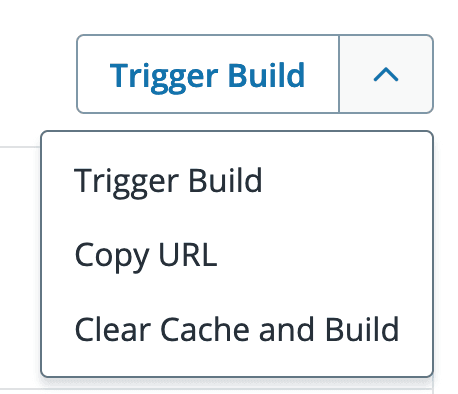 Screenshot of trigger  menu