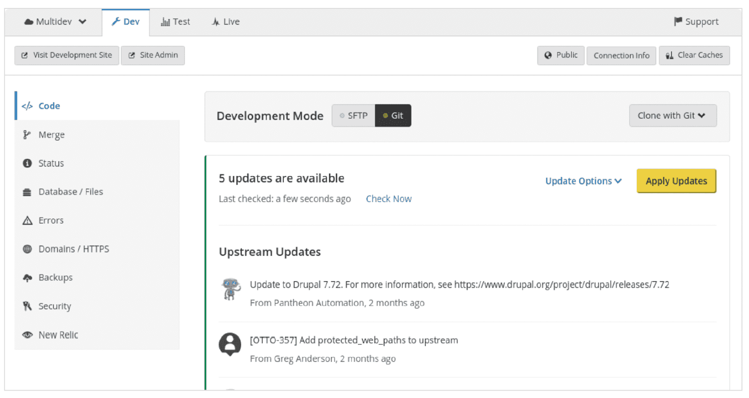 Click apply updates