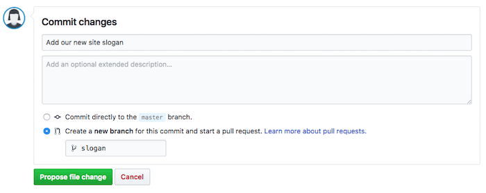 Create 'slogan' branch