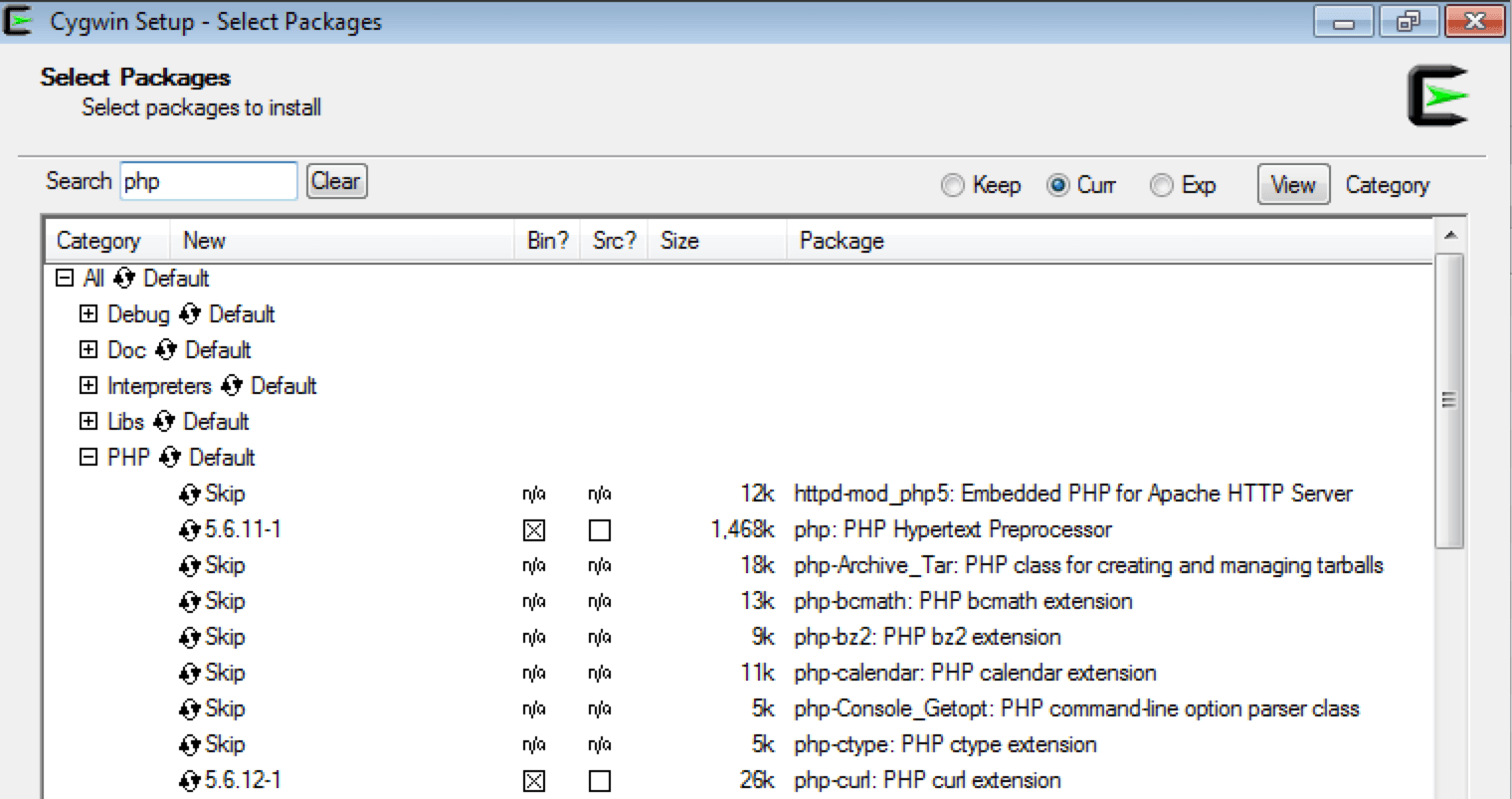 Select openSSL package