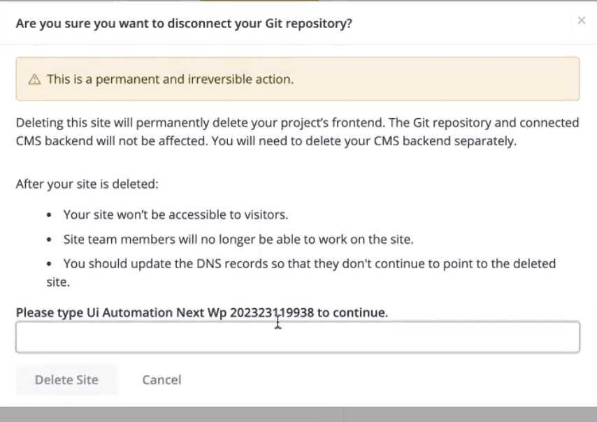 Confirm Deletion