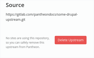 Delete Upstream Button
