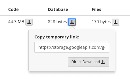 Temporary backup link