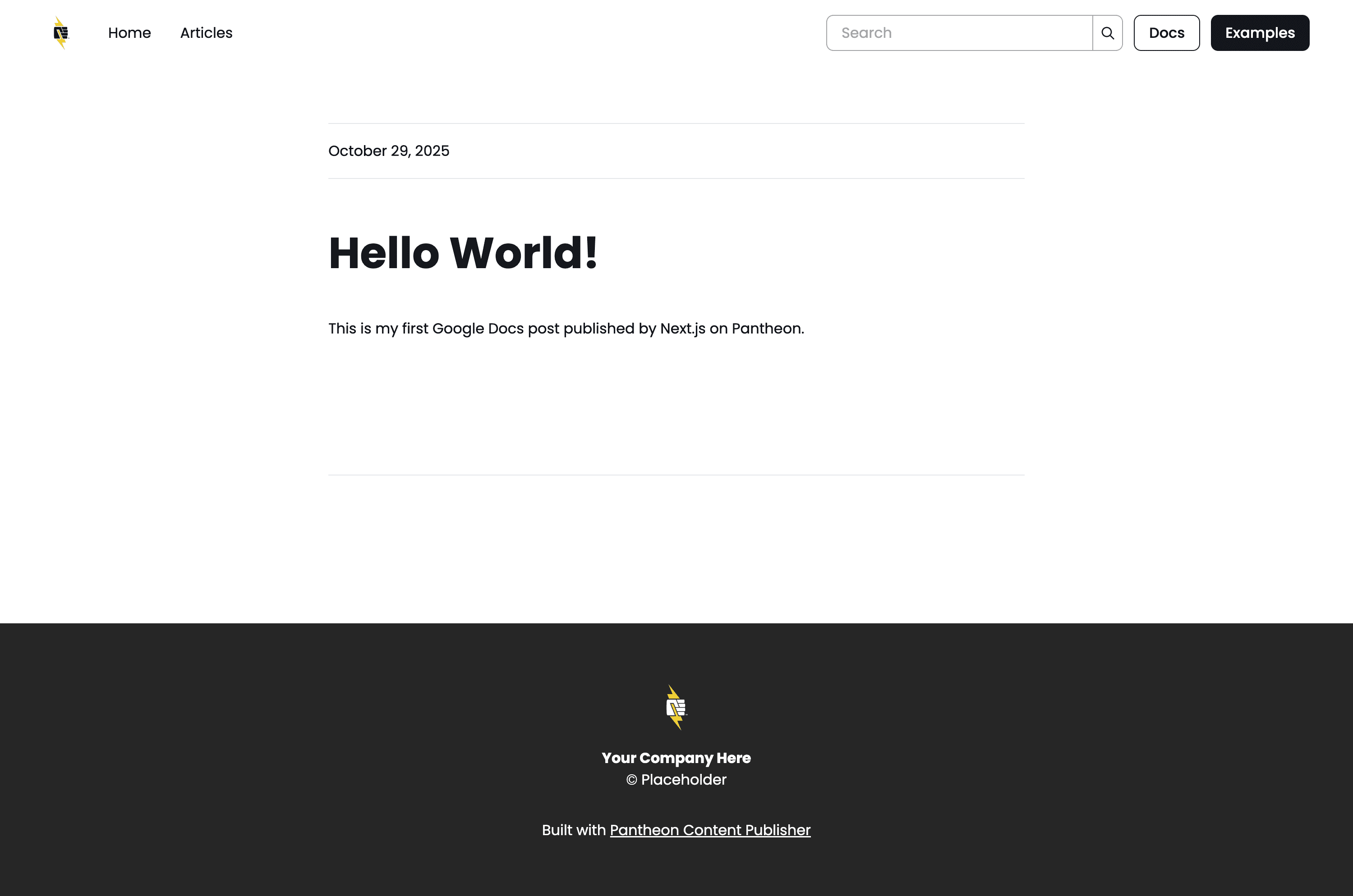 New article published in Next.js from Google Docs
