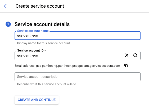 GCS Service account 2