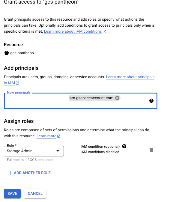 GCS Bucket Settings 7