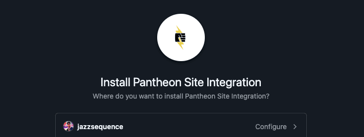 Configure existing app