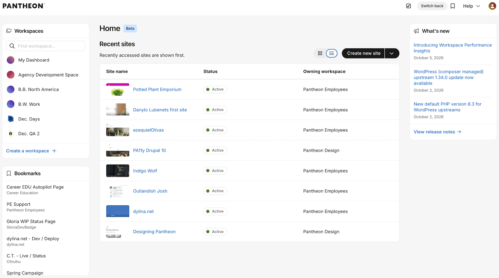 Home in list view