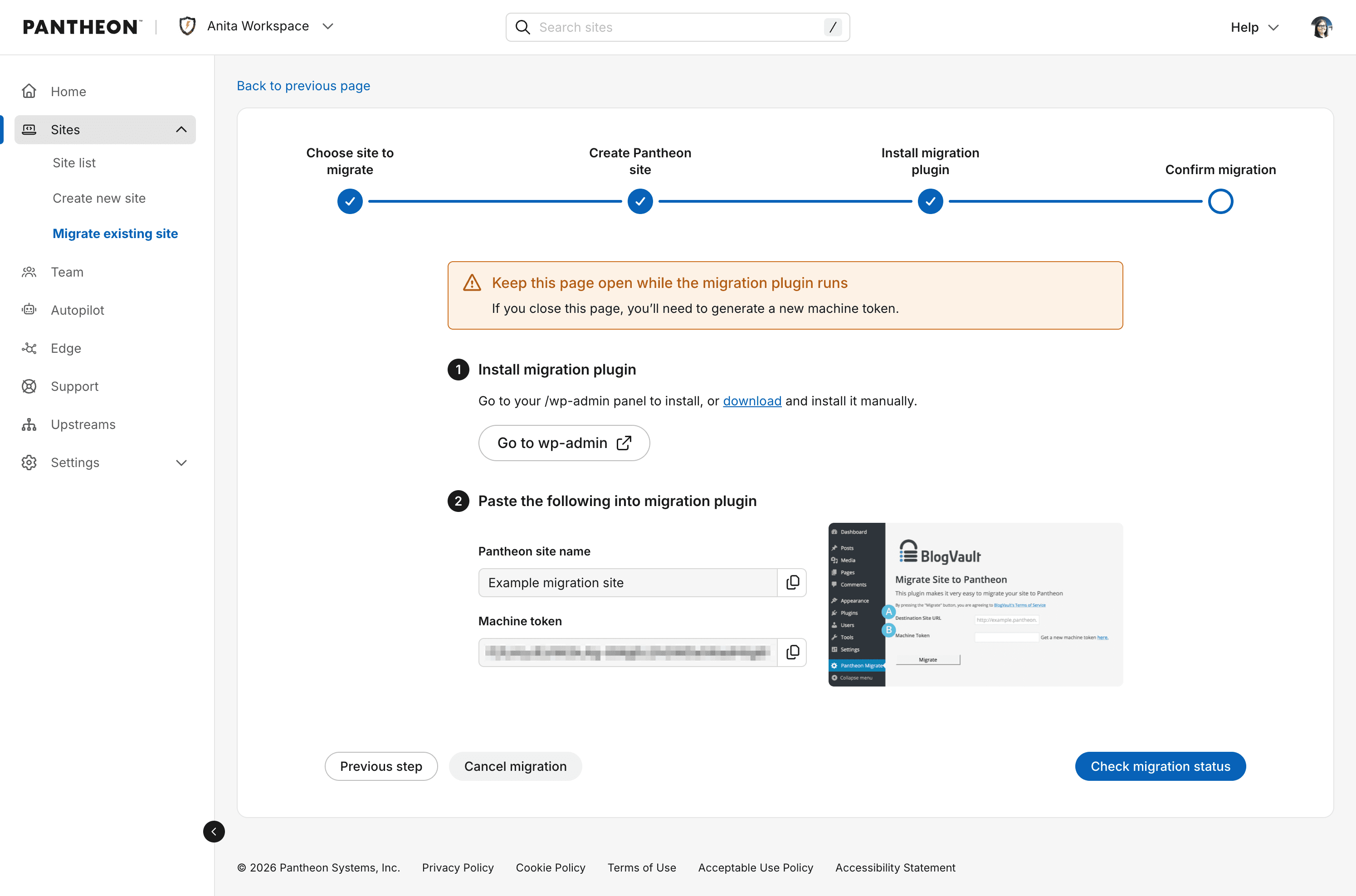 Install on /wp-admin