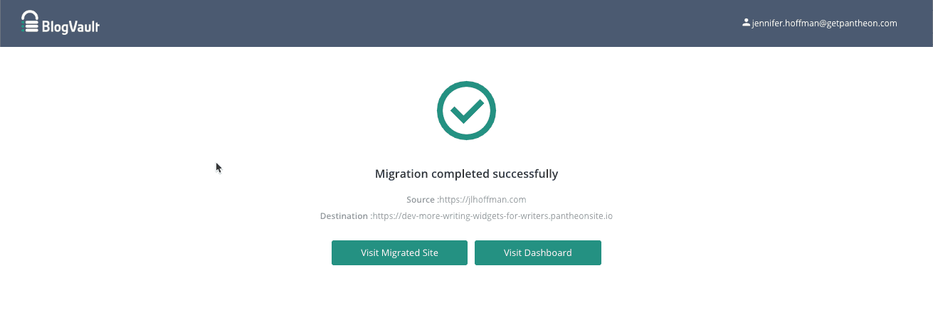 Migration successful