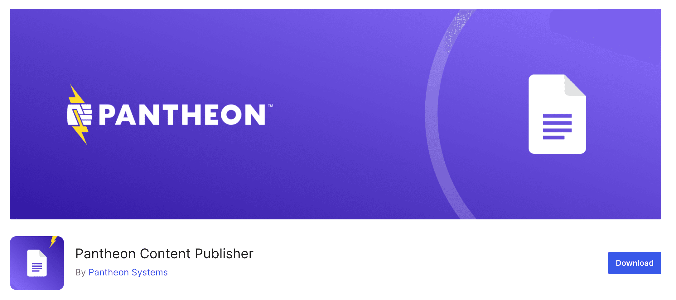 Pantheon Content Publisher on the WordPress.org Plugin Repository