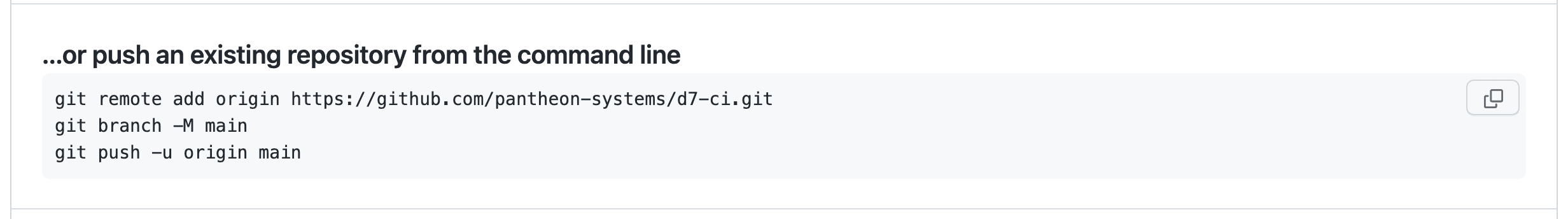 Push an existing repo to GitHub