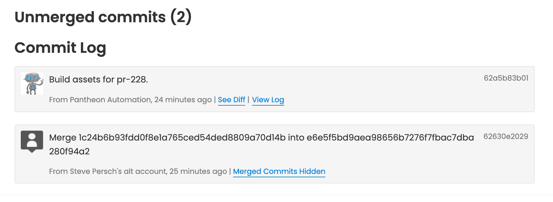 Push to Pantheon Action commit