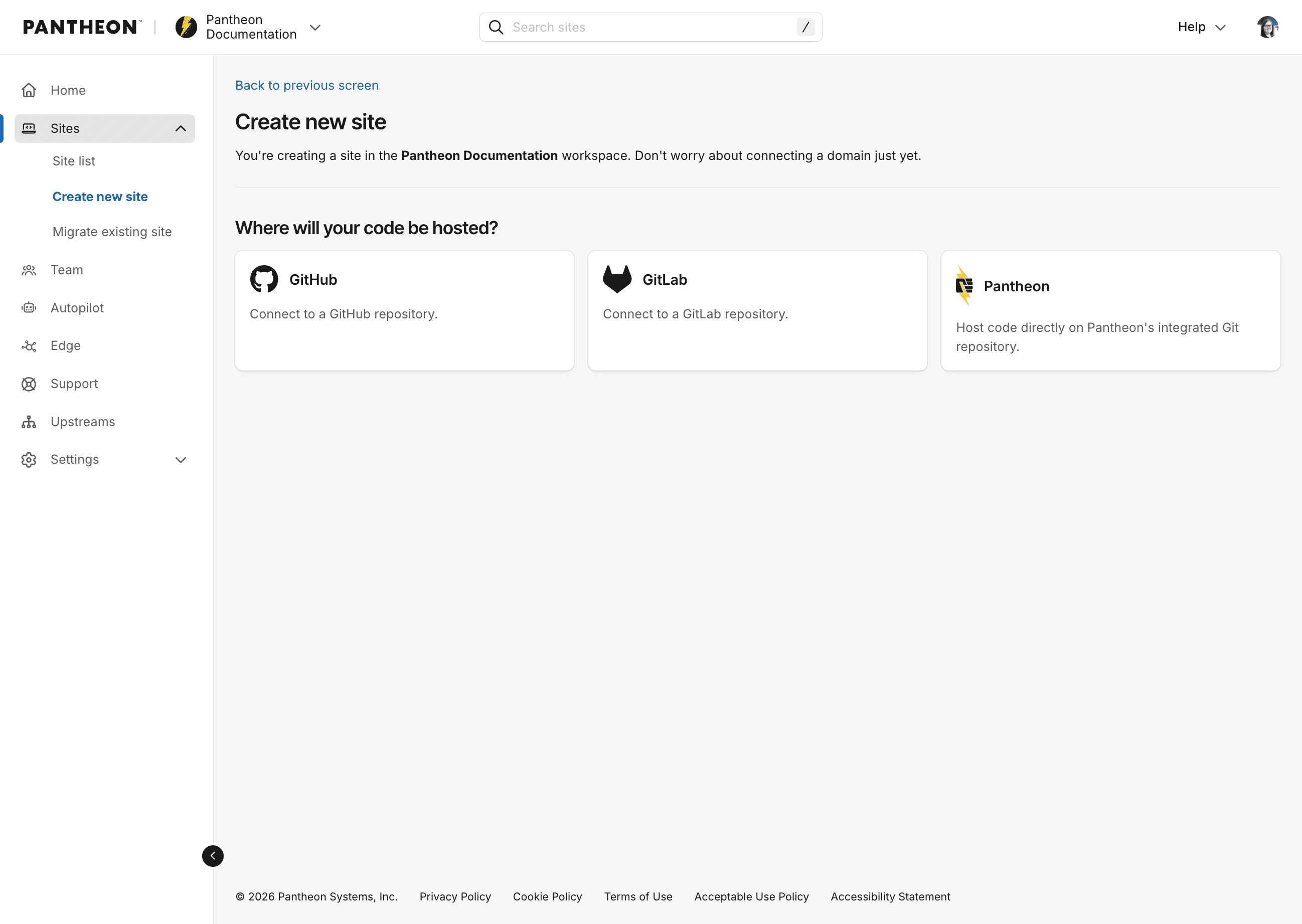 select external repository