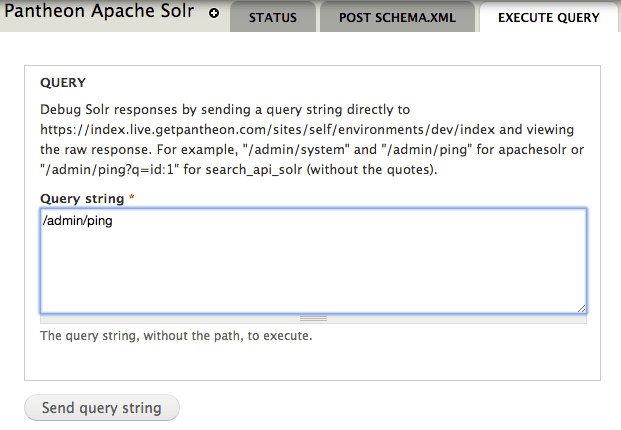 Send query to Solr