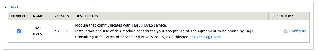 Tag1 D7ES module