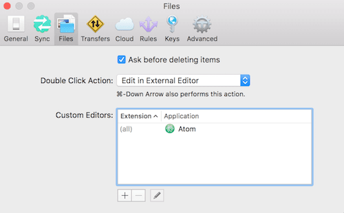 Transmit file config