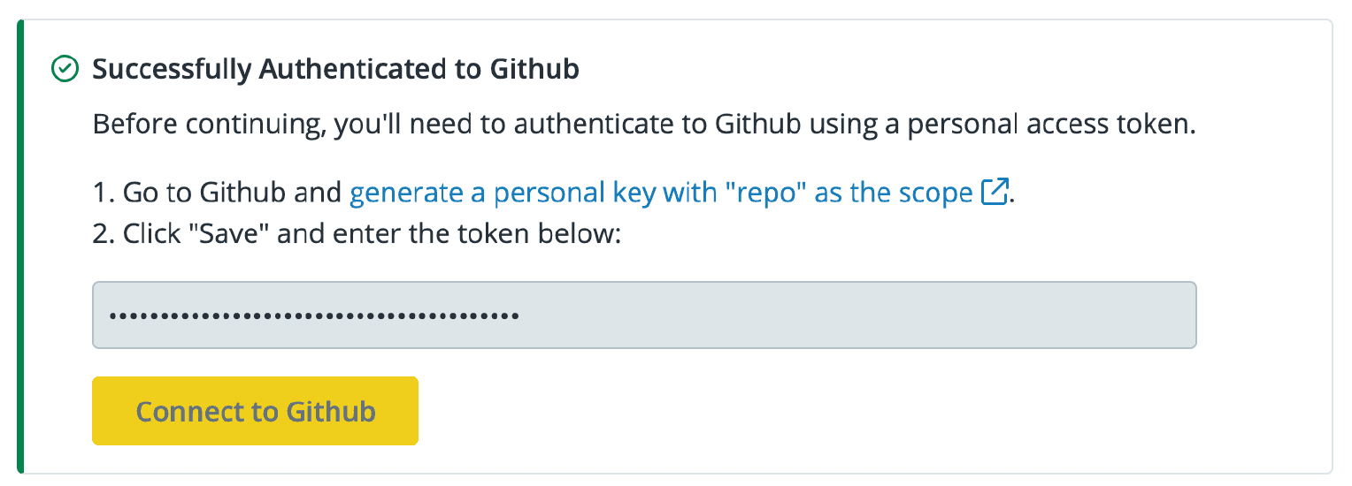 Connect to GitHub
