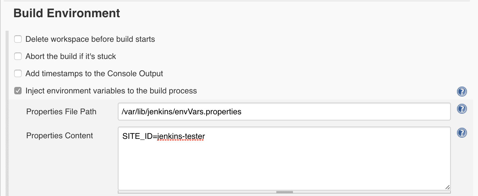 Env vars view