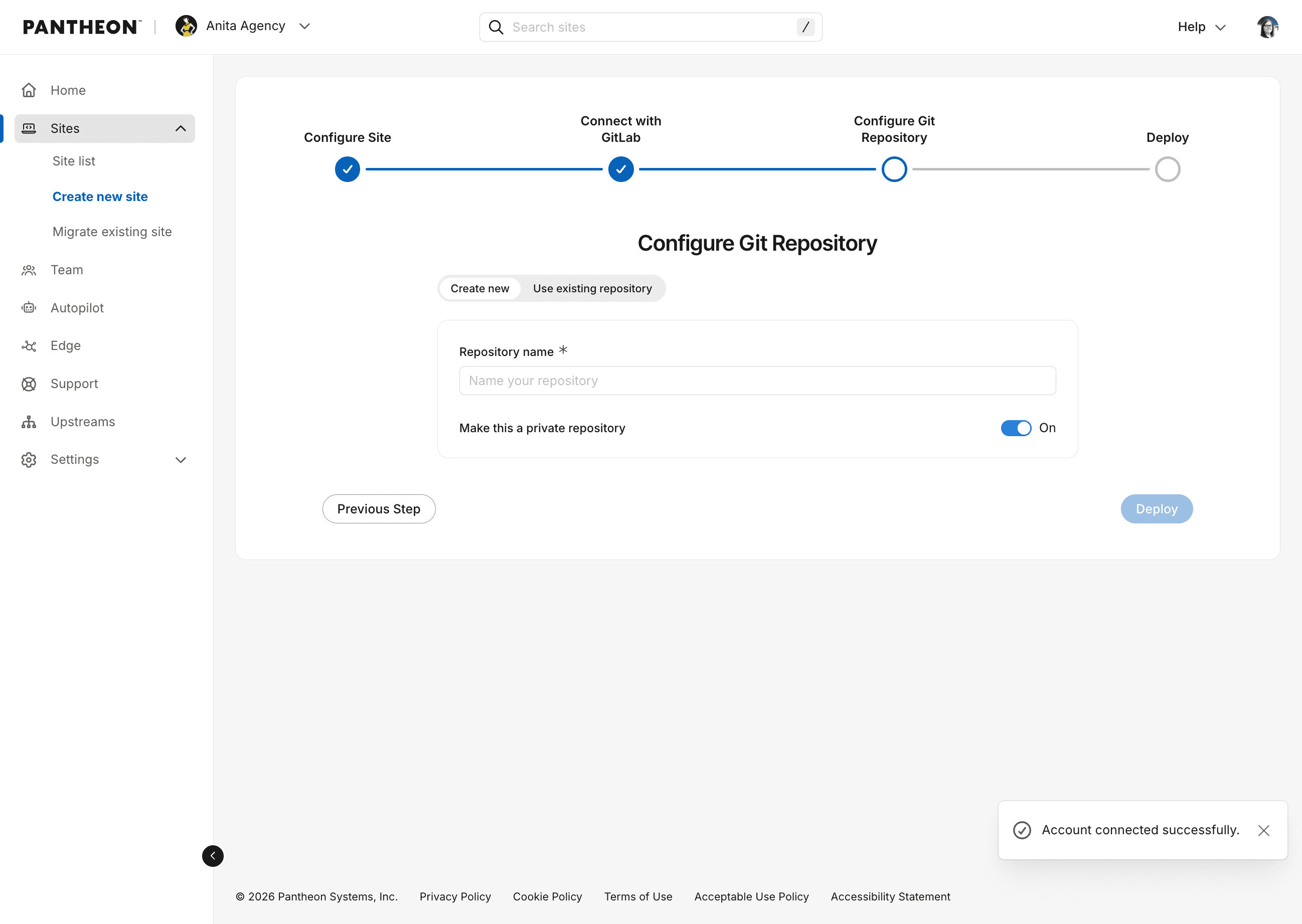create new repository
