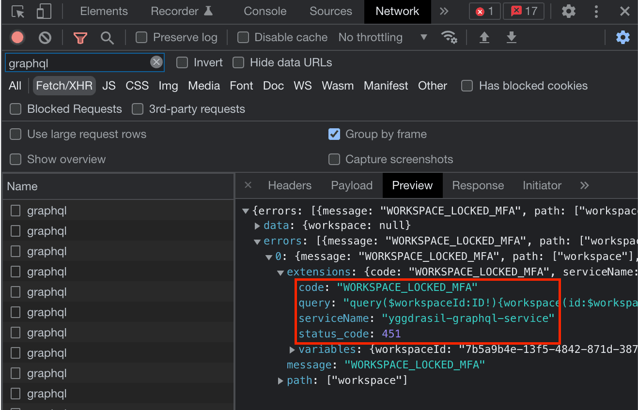 GraphQL Error Example