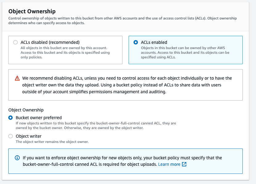 Create s3 bucket for WordPress