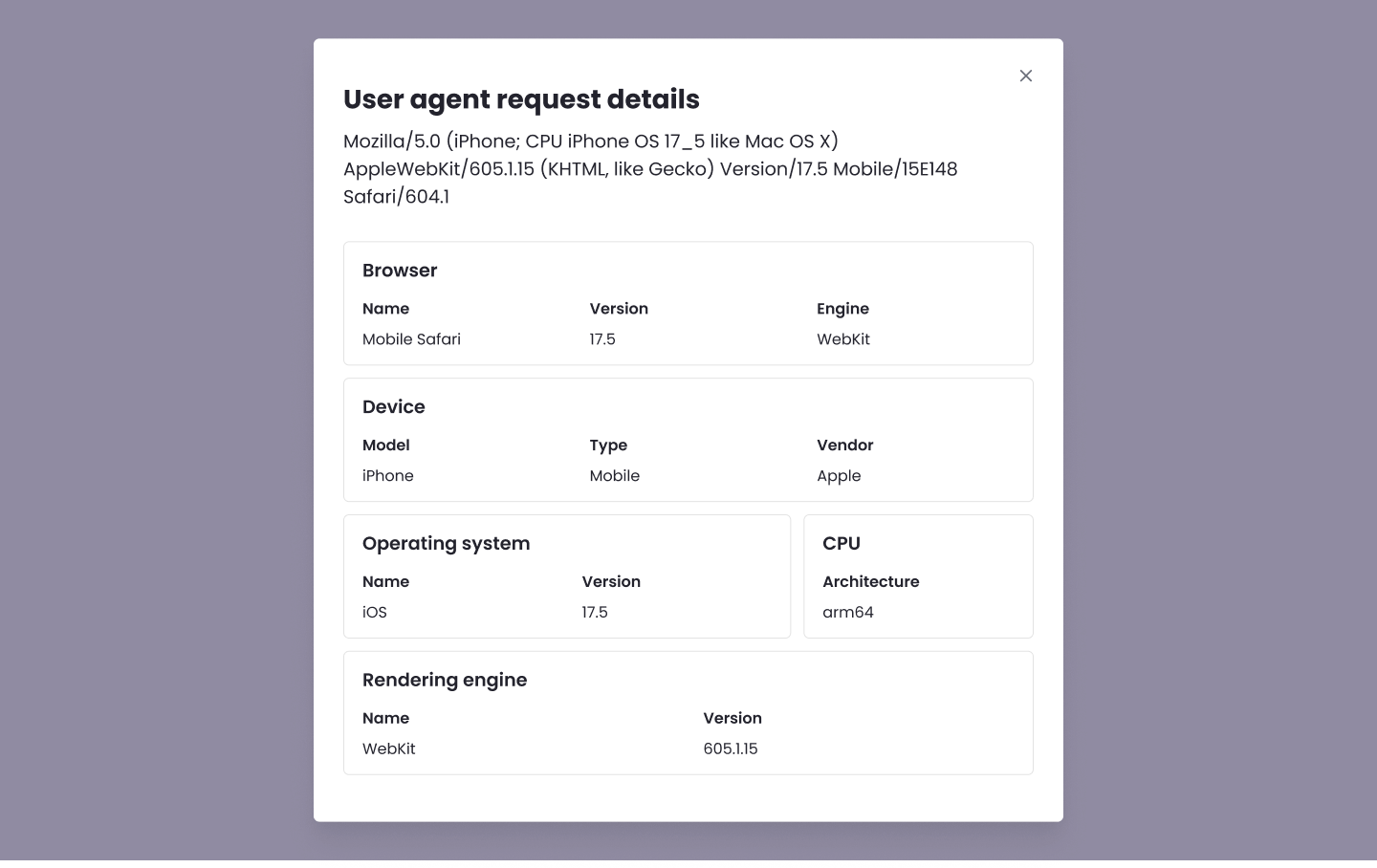 User Agent Parsing