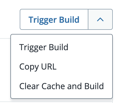 Screenshot of trigger menu