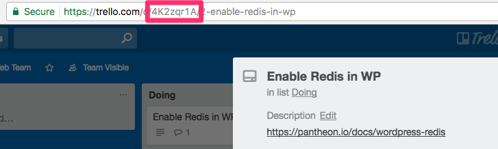 Trello card ID