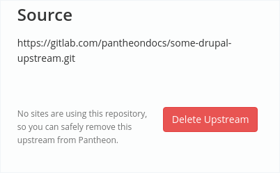 Delete Upstream Button
