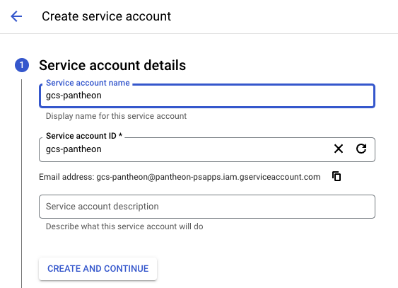 GCS Service account 2