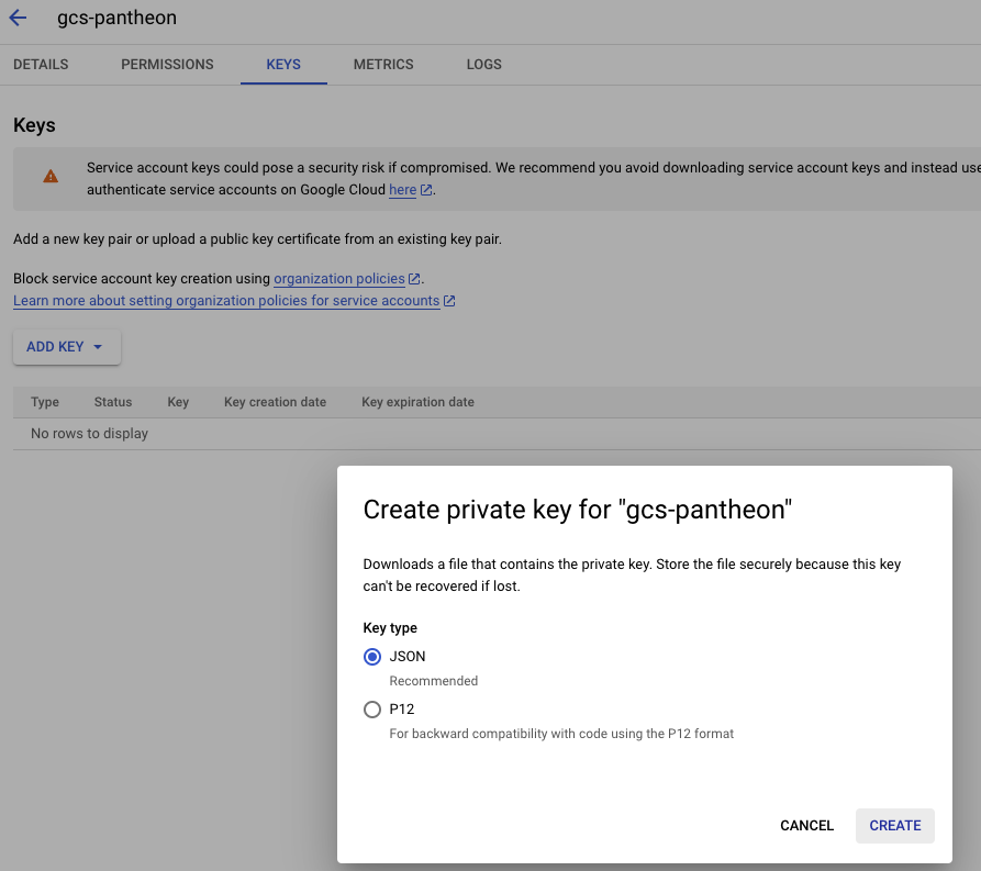 GCS Service account 3