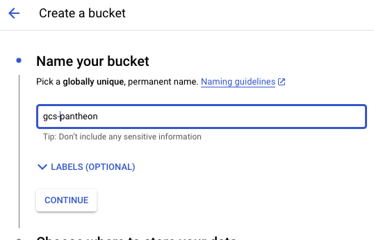 GCS Bucket Settings 2