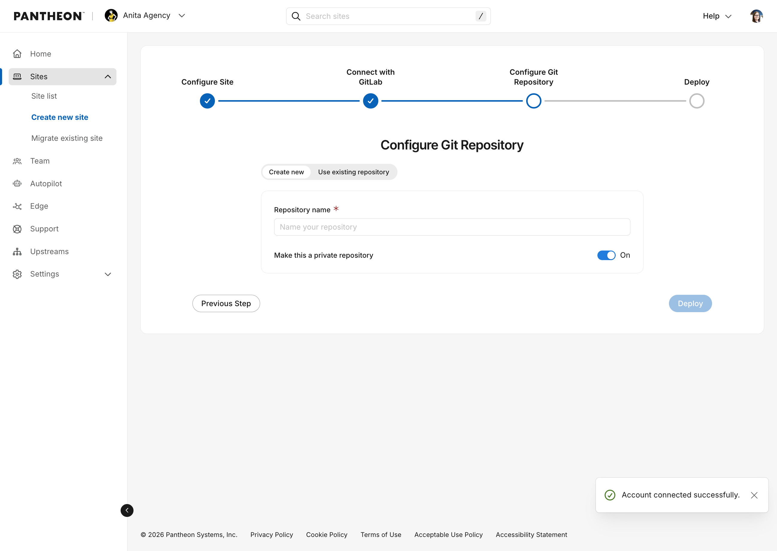 create new repository