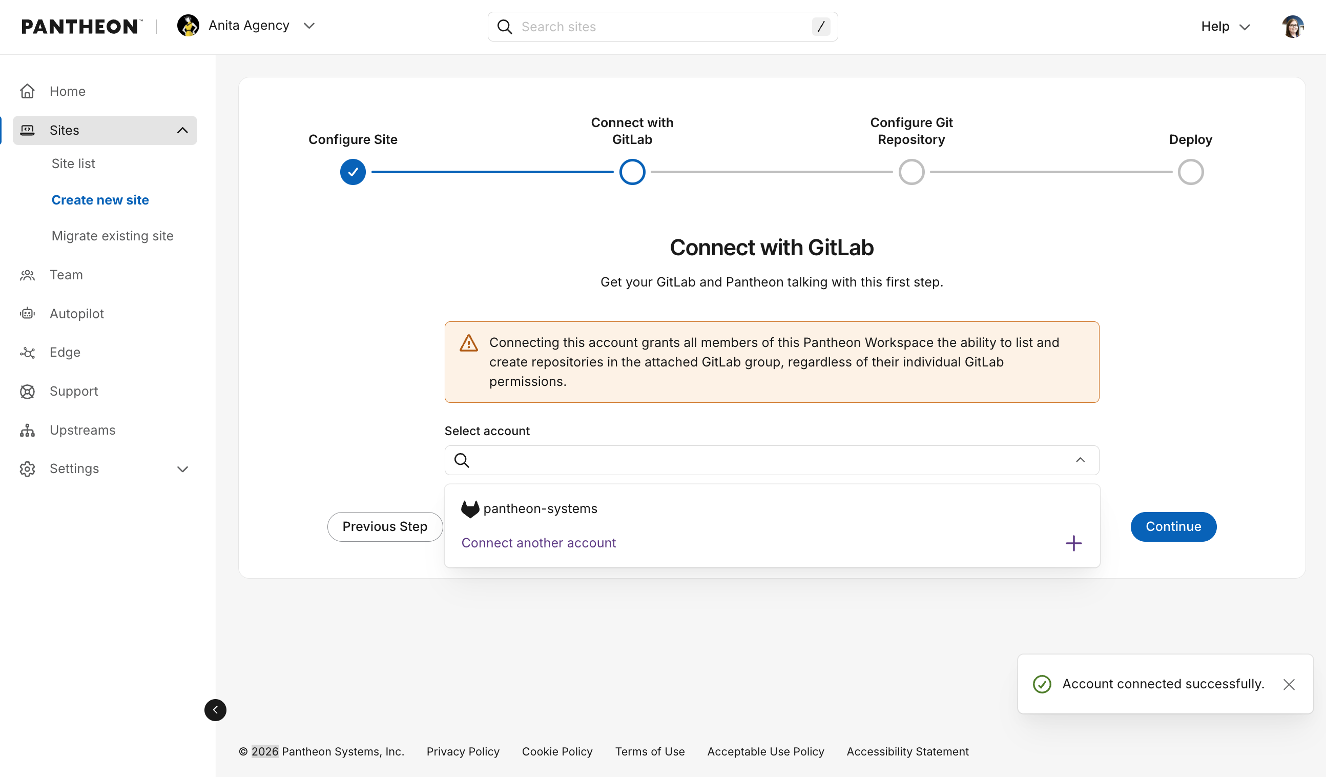 connect GitLab account