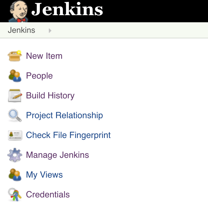 Jenkins dashboard