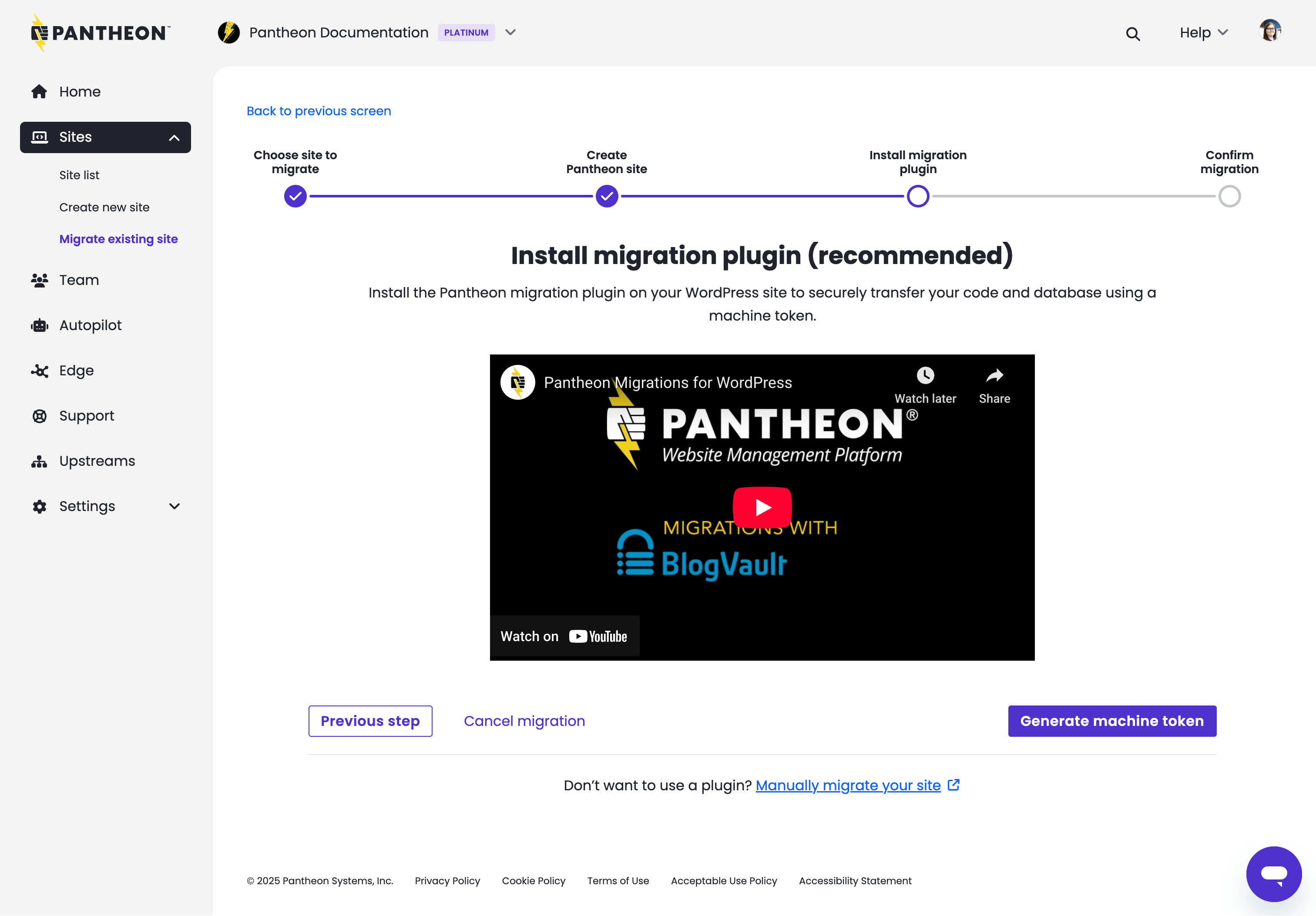 Begin process of installing plugin