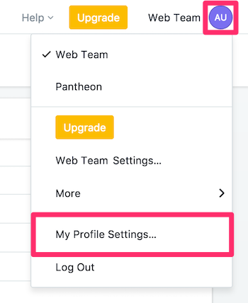 My profile settings