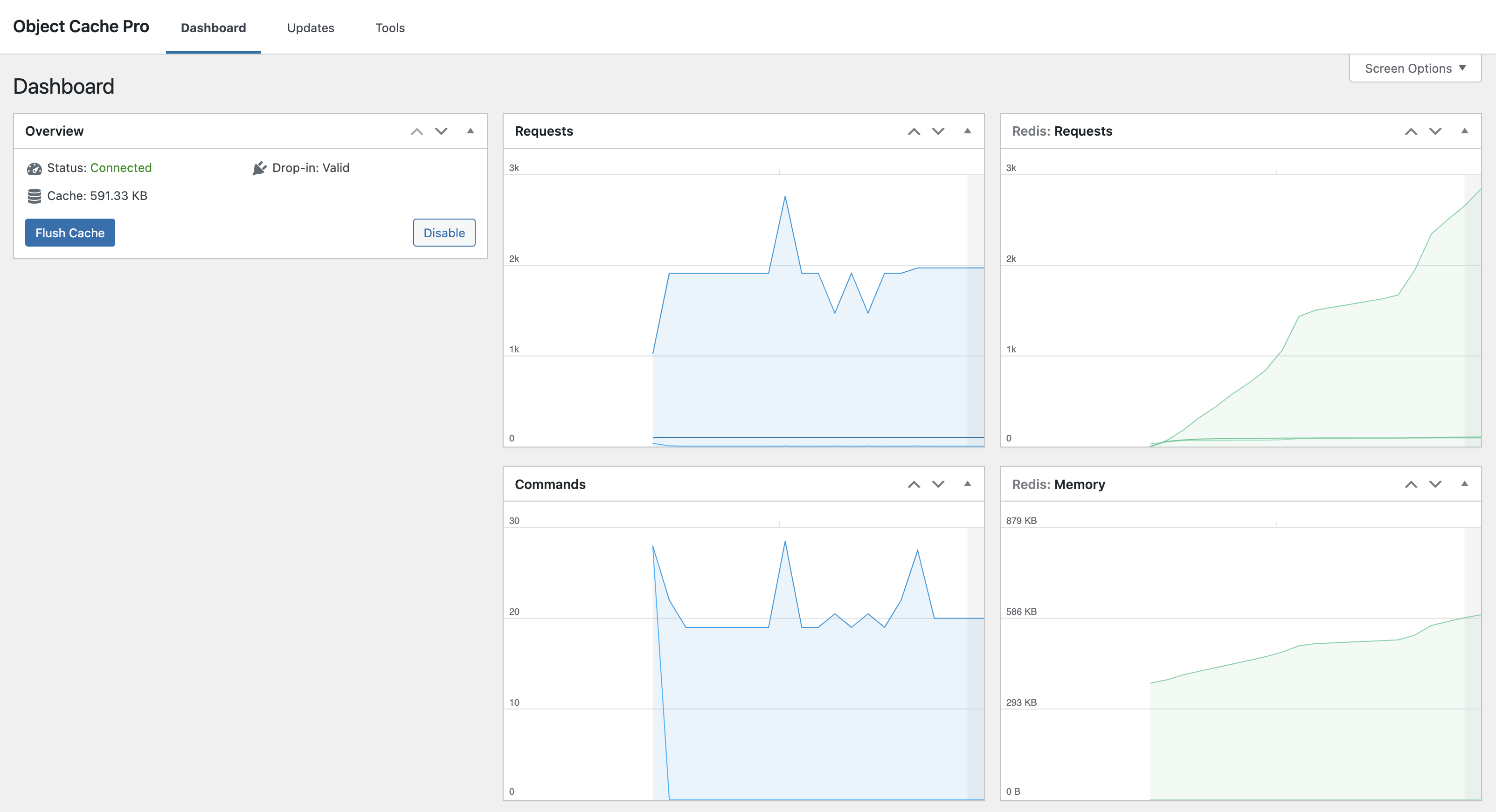 Object Cache Pro admin page