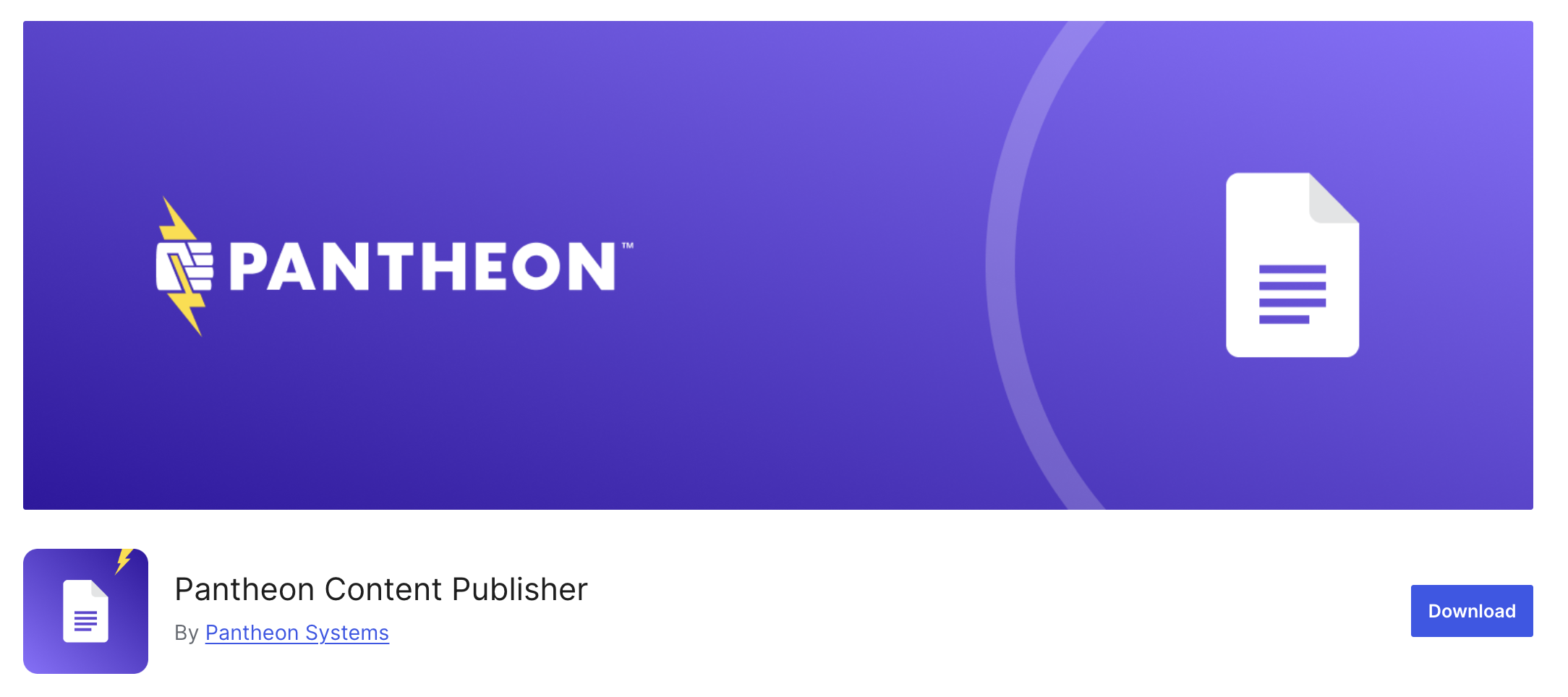 Pantheon Content Publisher on the WordPress.org Plugin Repository
