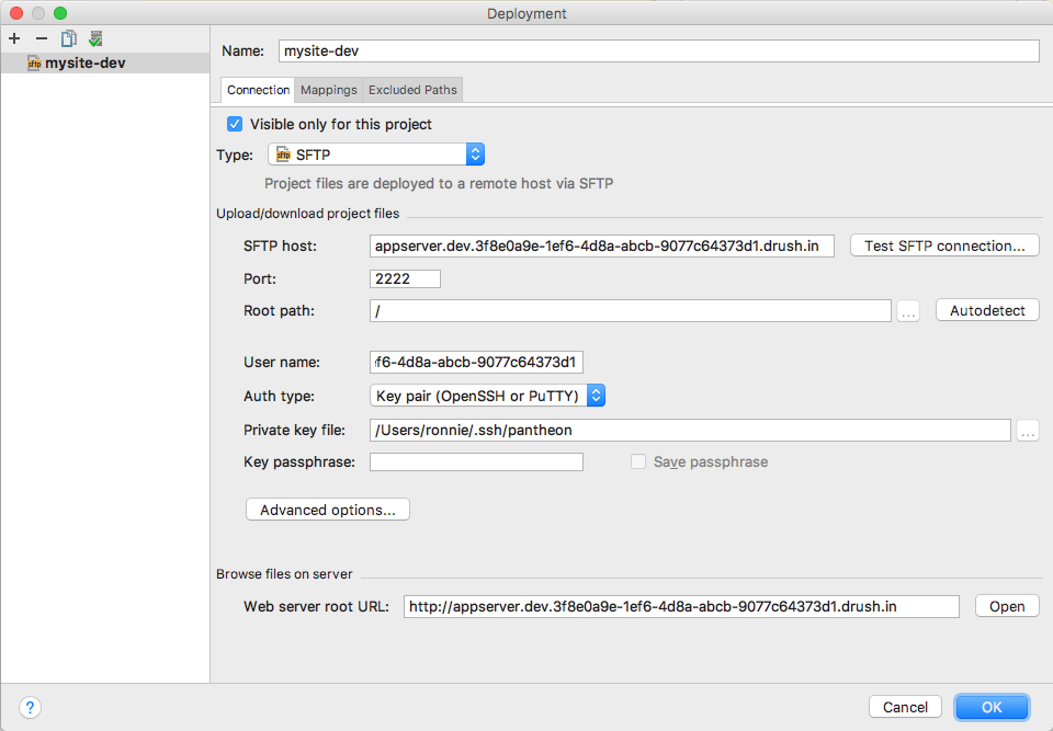 Add web server PhpStorm