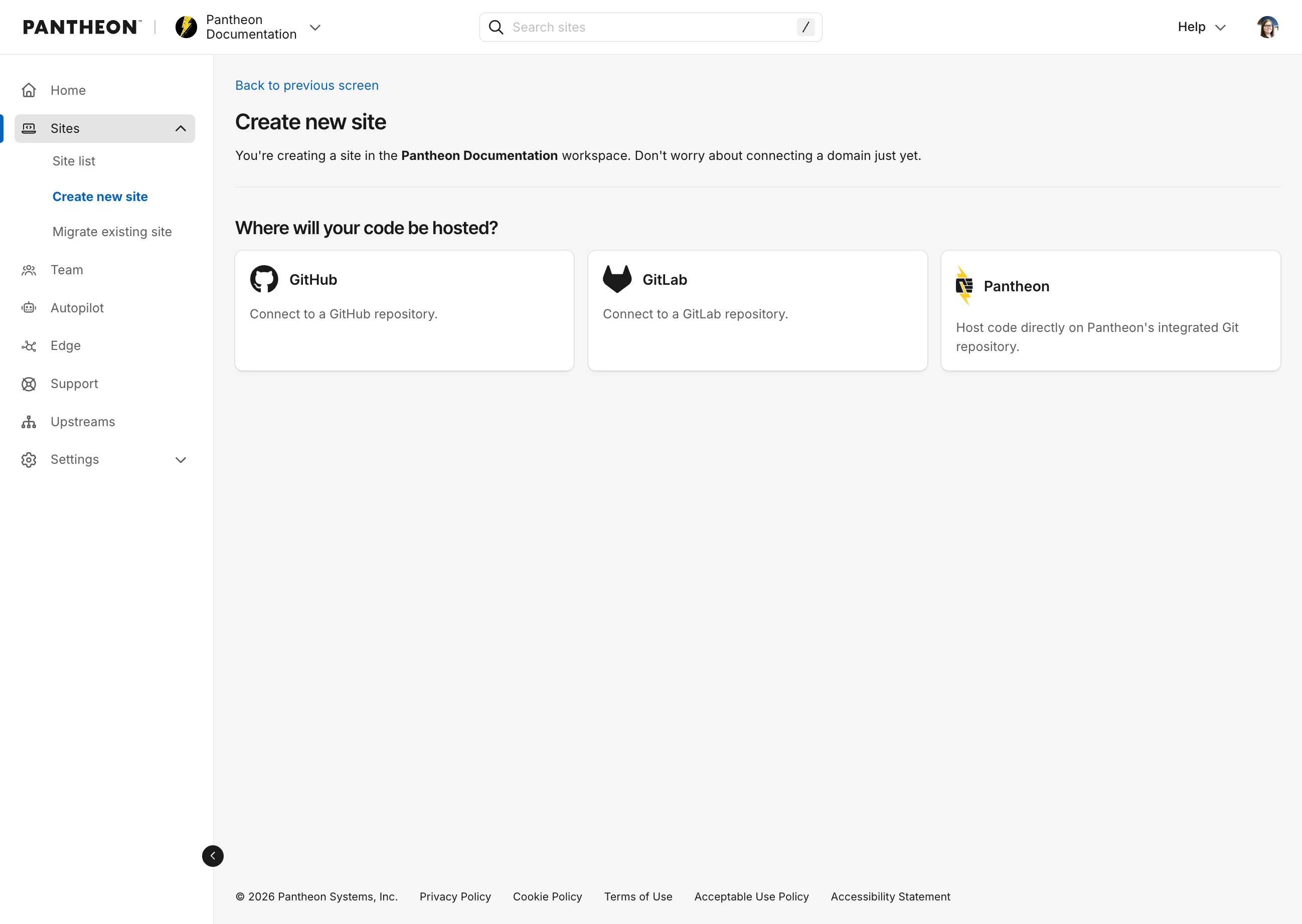 select external repository