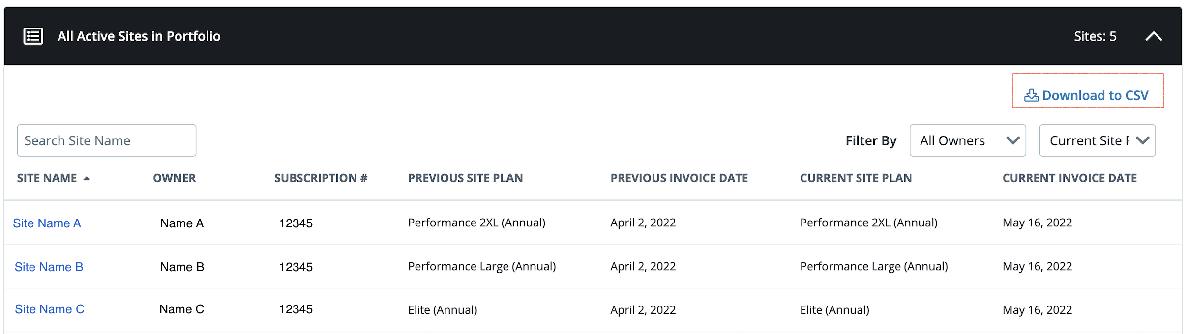 Breakdown Table with Download