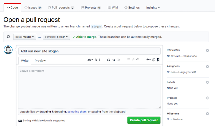 Slogan Pull Request