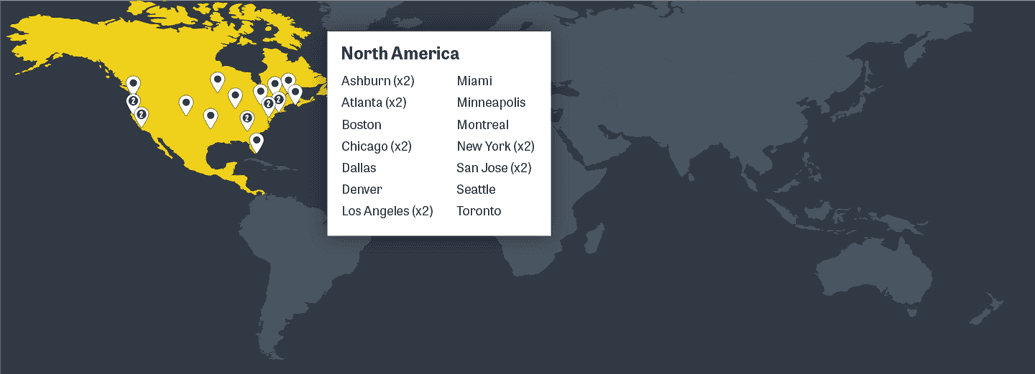 North America CDN Map