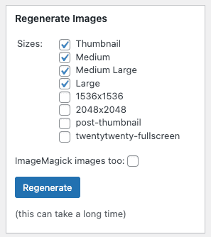 Regenerate button in sidebar