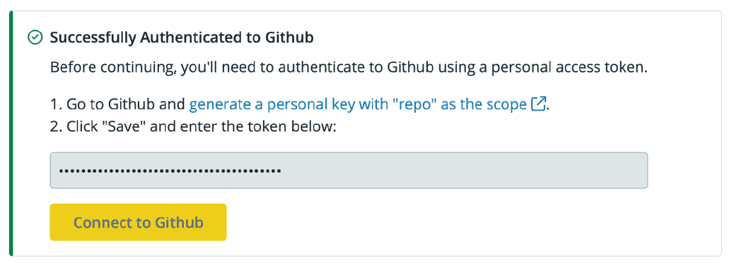 Connect to GitHub