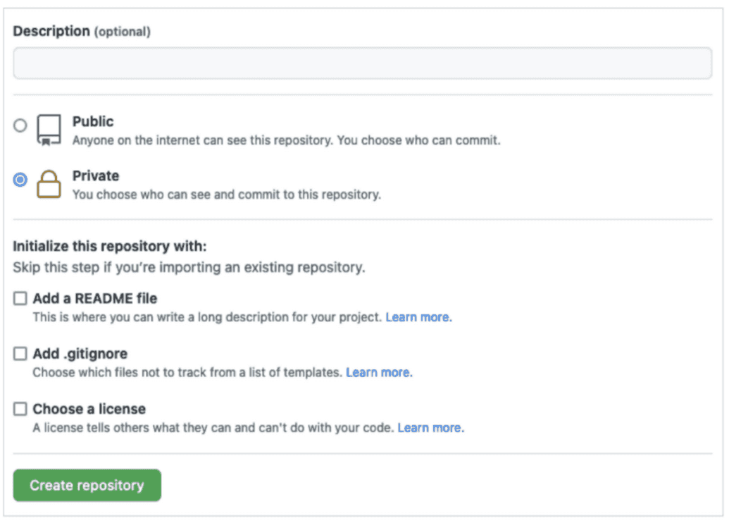 Create a repository in GitHub