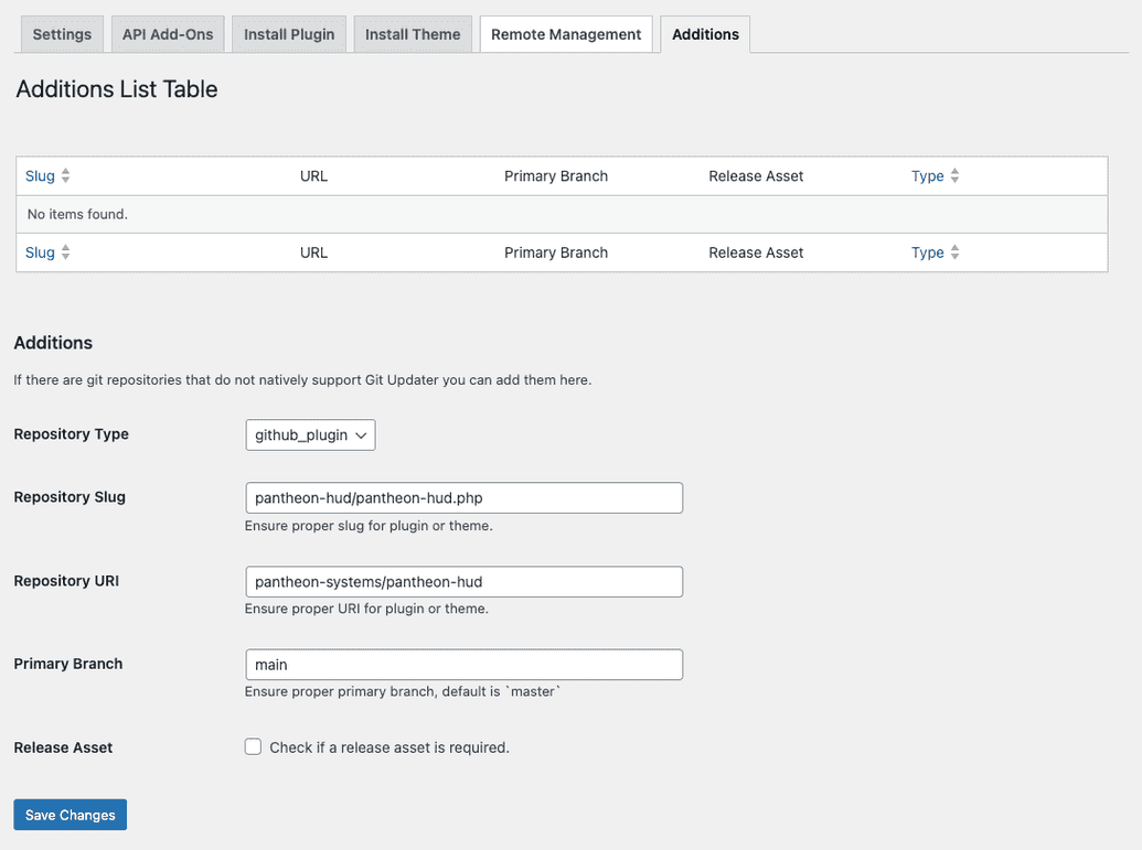 Git Updater Additions