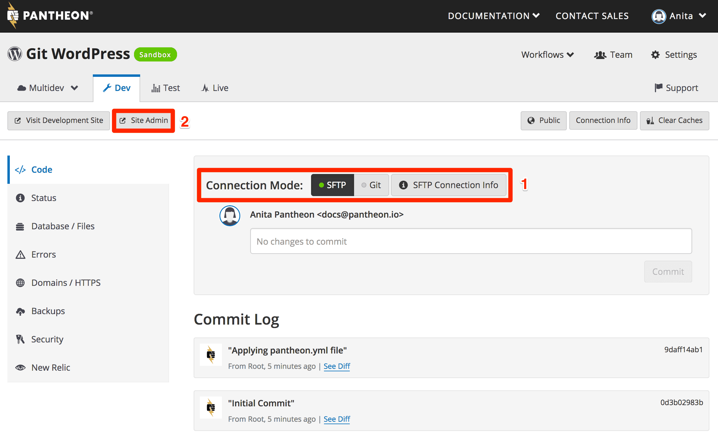 Install Plugins | Using Git With SFTP & WordPress | Pantheon Docs